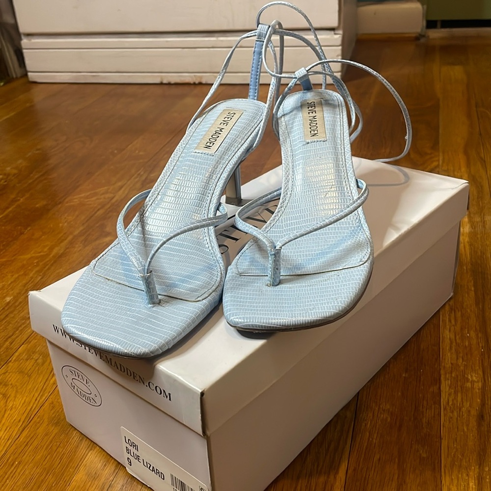 Steve Madden Baby Blue Lace Up Sandal